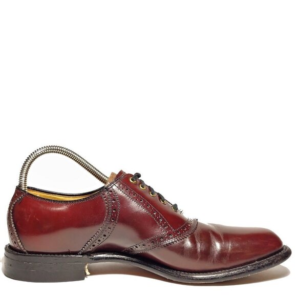 Austin Reed USA Made Glossy Spectator Brogue Sz 9N - Picture 7 of 12